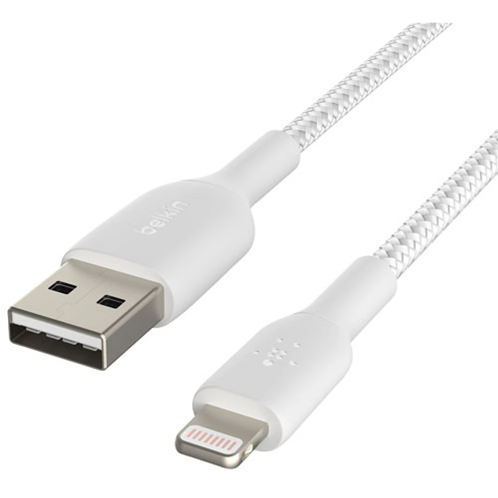 Belkin BoostCharge Braided 2m (6.6 ft.) USB-A to Lightning Cable (CAA002bt2MWH)