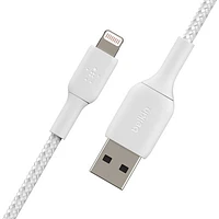Belkin BoostCharge Braided 2m (6.6 ft.) USB-A to Lightning Cable (CAA002bt2MWH)
