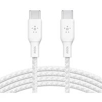 Belkin BoostCharge Braided 2m (6.6 ft.) USB-C to USB-C 100W Cable (CAB014bt2MWH)
