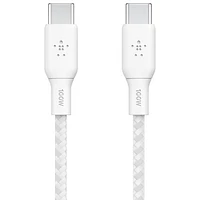 Câble tissé USB-C à USB-C de 100 W de 2 m (6,6 pi) BoostCharge de Belkin (CAB014bt2MWH)