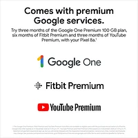 Freedom Mobile Google Pixel 8a 128GB - Bay - Monthly Tab Plan