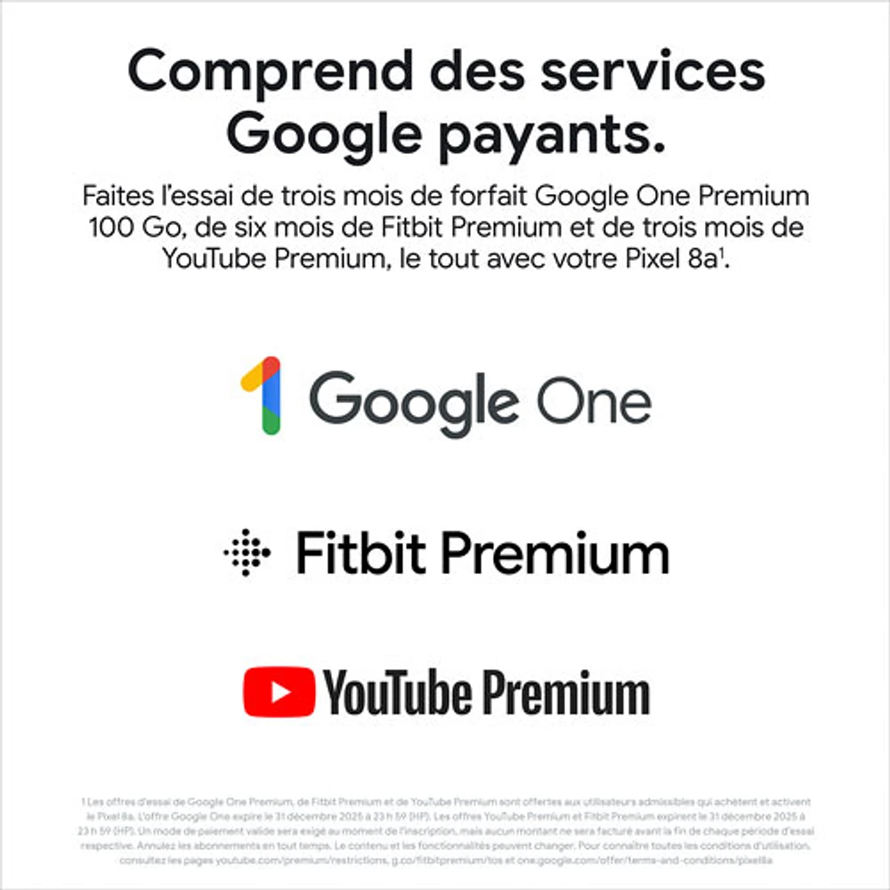 Pixel 8a de 128 Go de Google offert par Freedom Mobile - Baie - Paiement Balance mensuel