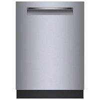 Lave-vaisselle encastrable 24 po 38 dB, cuve inox et 3e panier série 500 de Bosch (SHP95CM5N) - Inox