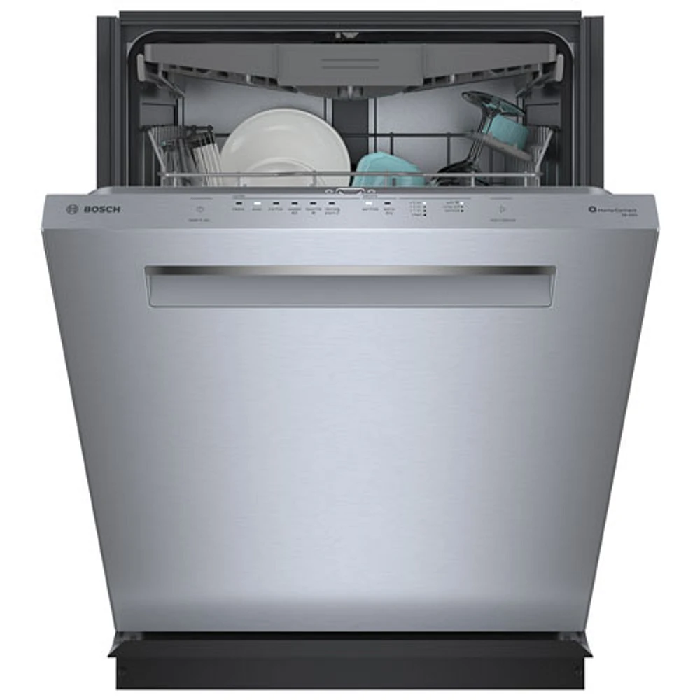 Bosch 500 Series 24" 38dB Built-In Dishwasher w/ Stainless Steel Tub & Third Rack (SHP95CM5N) - Stainless