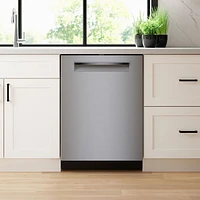 Bosch 500 Series 24" 38dB Built-In Dishwasher w/ Stainless Steel Tub & Third Rack (SHP95CM5N) - Stainless