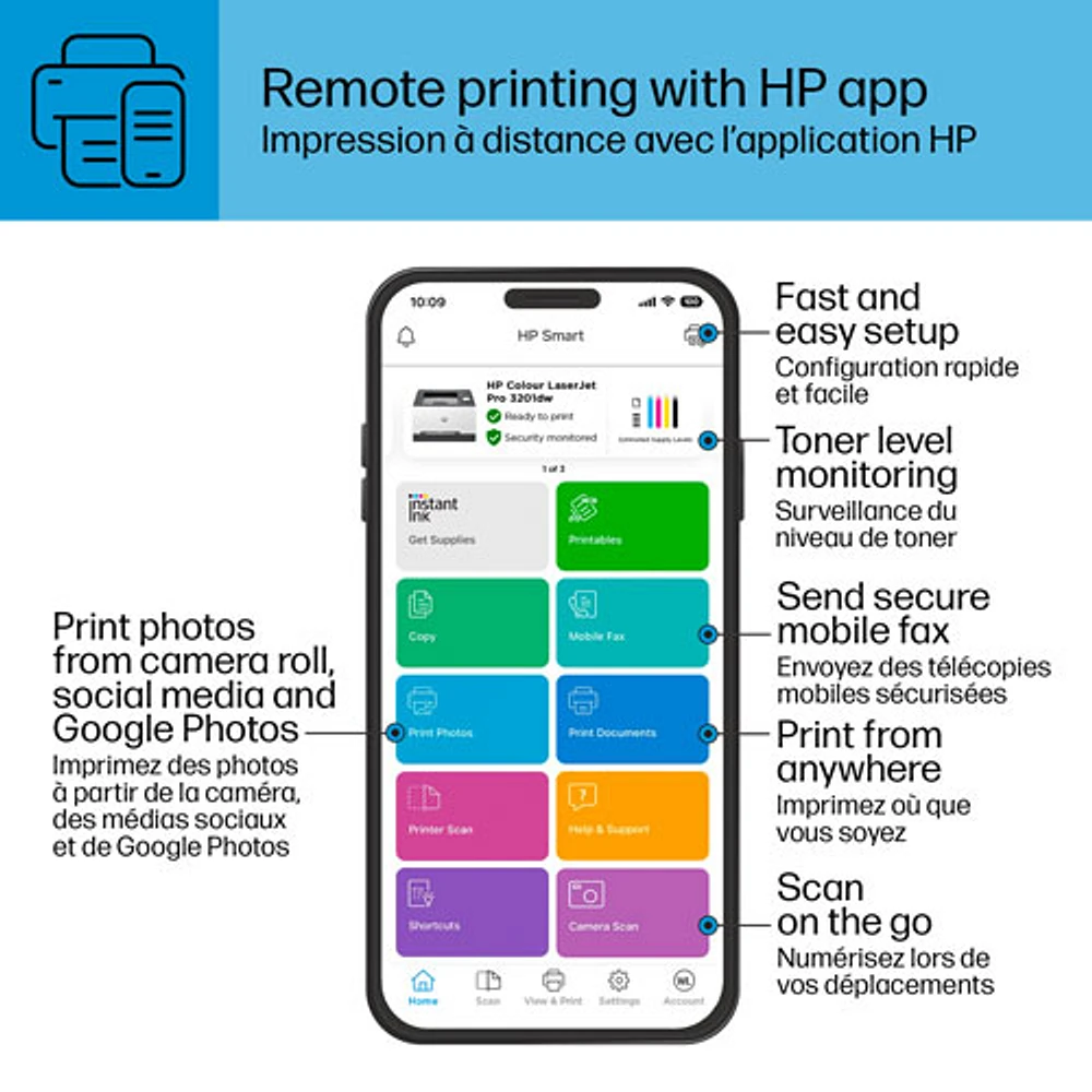 HP LaserJet Pro 3201dw Colour Wireless Laser Printer