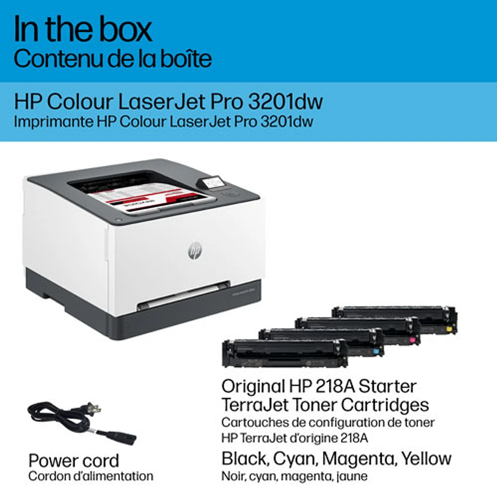 HP LaserJet Pro 3201dw Colour Wireless Laser Printer