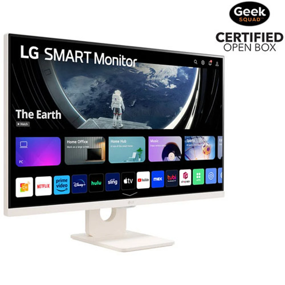 Open Box - LG Smart Monitor 27" FHD 60Hz 5 ms IPS Monitor (27SR50F) - White