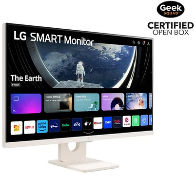 Open Box - LG Smart Monitor 27" FHD 60Hz 5 ms IPS Monitor (27SR50F) - White