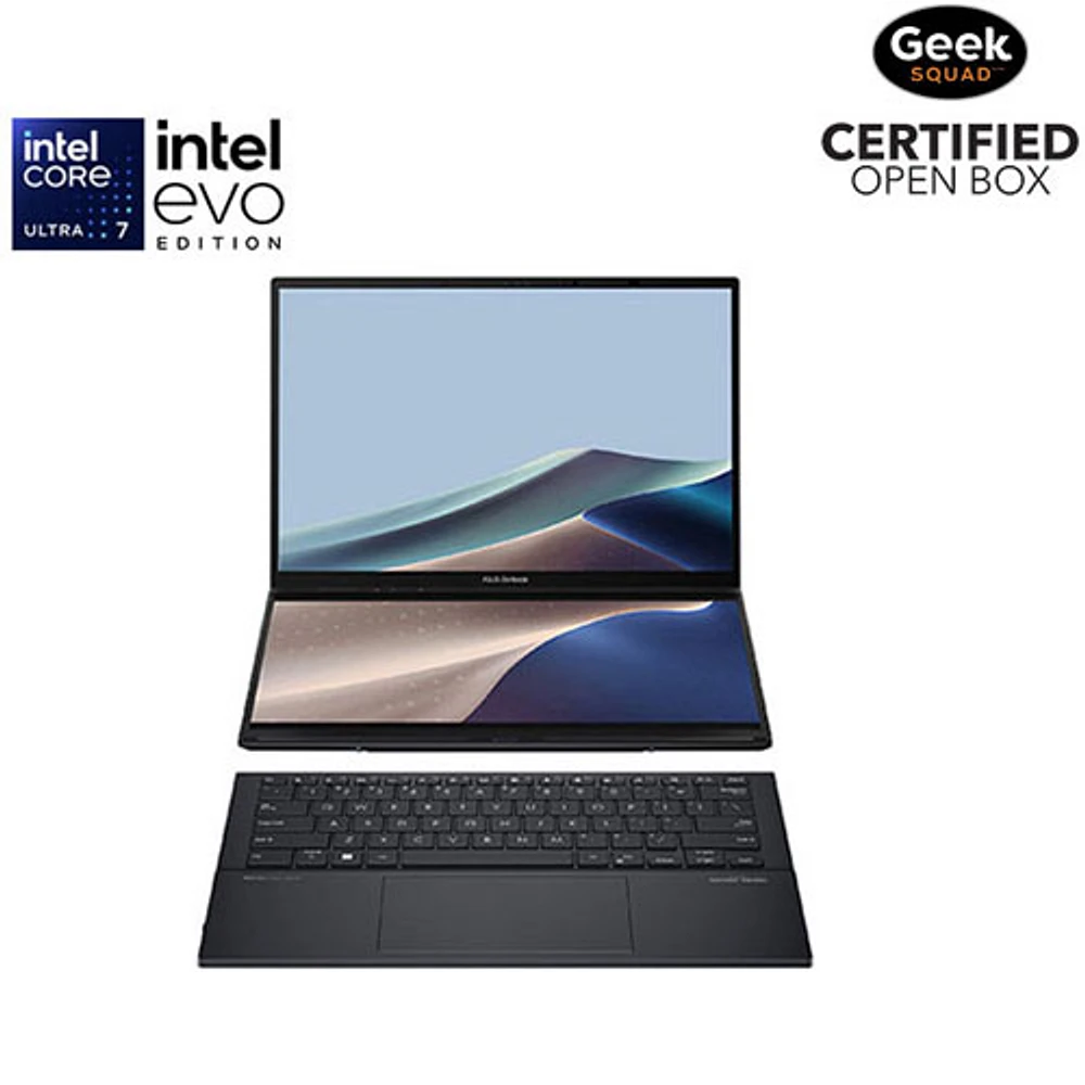 Open Box - ASUS Zenbook DUO 14" OLED Touchscreen Laptop - Grey (Intel Core Ultra 7 EVO/16GB RAM/1TB SSD) - En