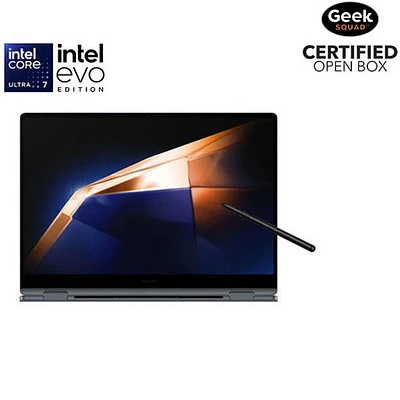 Boîte ouverte - Portable 2-en-1 à écran tactile de 16 po Galaxy Book4 Pro 360 de Samsung (Core Ultra 7 EVO d'Intel/RAM 16 Go/SSD 512 Go)