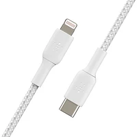 Belkin BoostCharge Braided 2m (6.6 ft.) USB-C to Lightning Cable - White