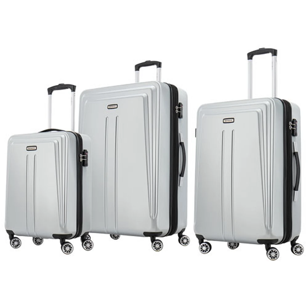 Samsonite Quantum DLX 3-Piece Hard Side Expandable Luggage Set - Silver