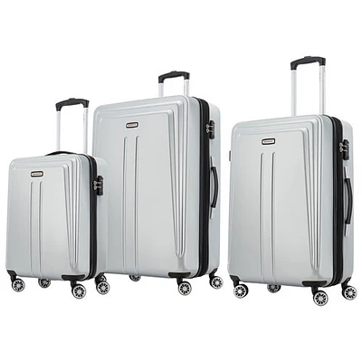 Samsonite Quantum DLX 3-Piece Hard Side Expandable Luggage Set - Silver