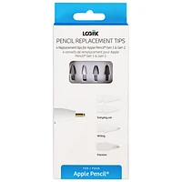 LOGiiX Pencil Replacement Tips - 4-Pack - White