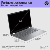 HP 14" x360 Chromebook Plus w/ 1 year of Gemini Advanced (Intel Core i3-N305/128GB/8GB RAM/ChromeOS)