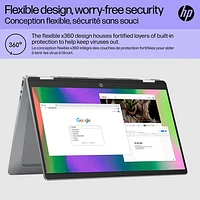 HP 14" x360 Chromebook Plus w/ 1 year of Gemini Advanced (Intel Core i3-N305/128GB/8GB RAM/ChromeOS)