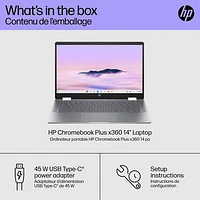 Chromebook Plus x360 14 po de HP avec Gemini Advanced pendant 1 an (Core i3-N305 d'Intel/128 Go/RAM 8 Go/ChromeOS)