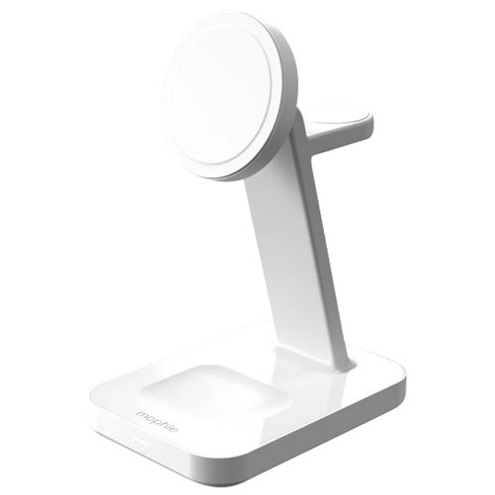 Mophie Snap+ Qi2 15W 3-in-1 Wireless Charging Stand - White