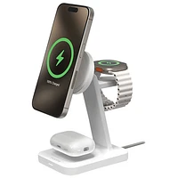 Mophie Snap+ Qi2 15W 3-in-1 Wireless Charging Stand - White