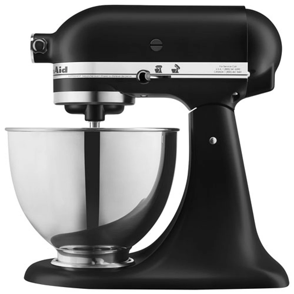 Batteur sur socle à tête inclinable de luxe de KitchenAid - 4,5 pte - 300 W - Noir mat - Exclusivité de Best Buy