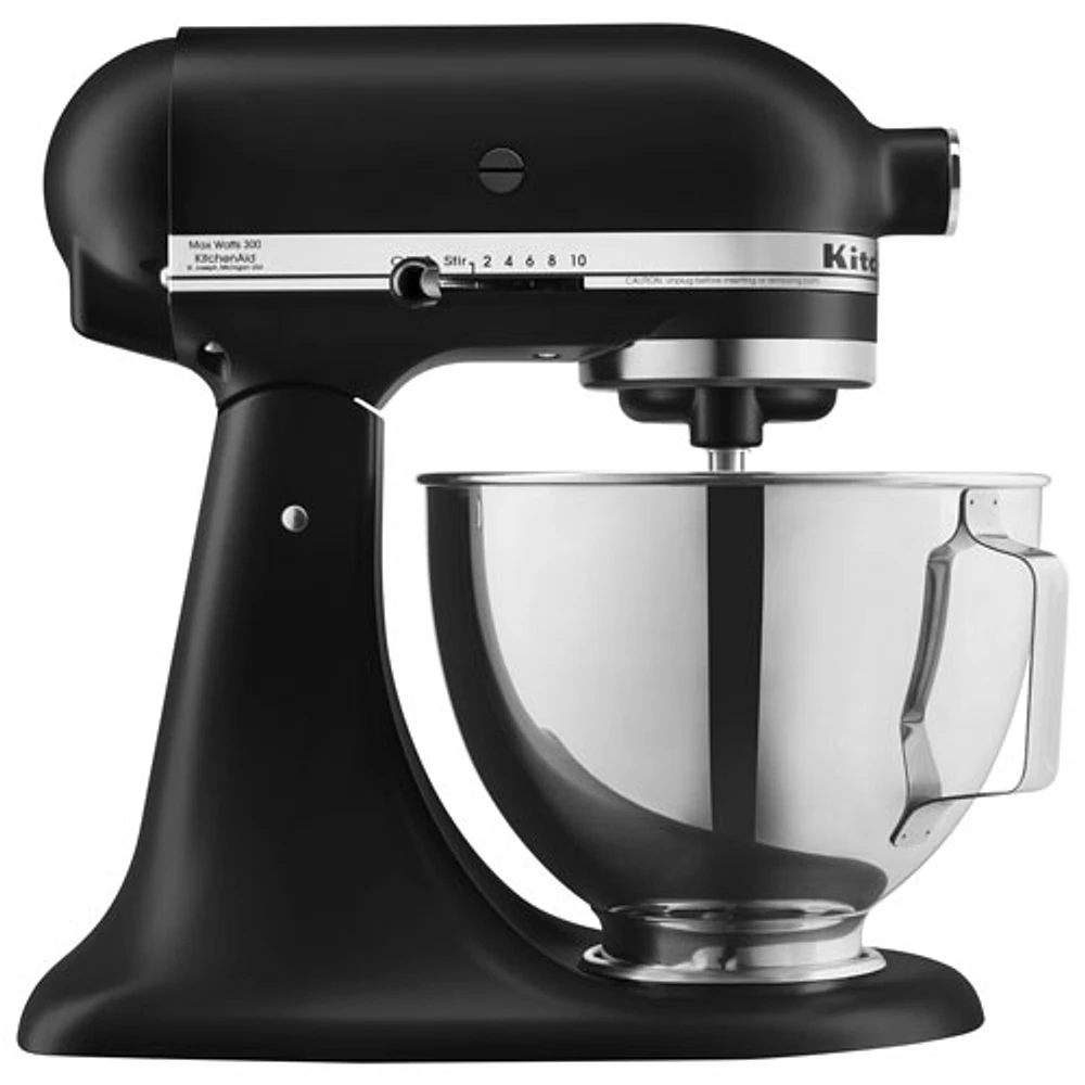 Batteur sur socle à tête inclinable de luxe de KitchenAid - 4,5 pte - 300 W - Noir mat - Exclusivité de Best Buy