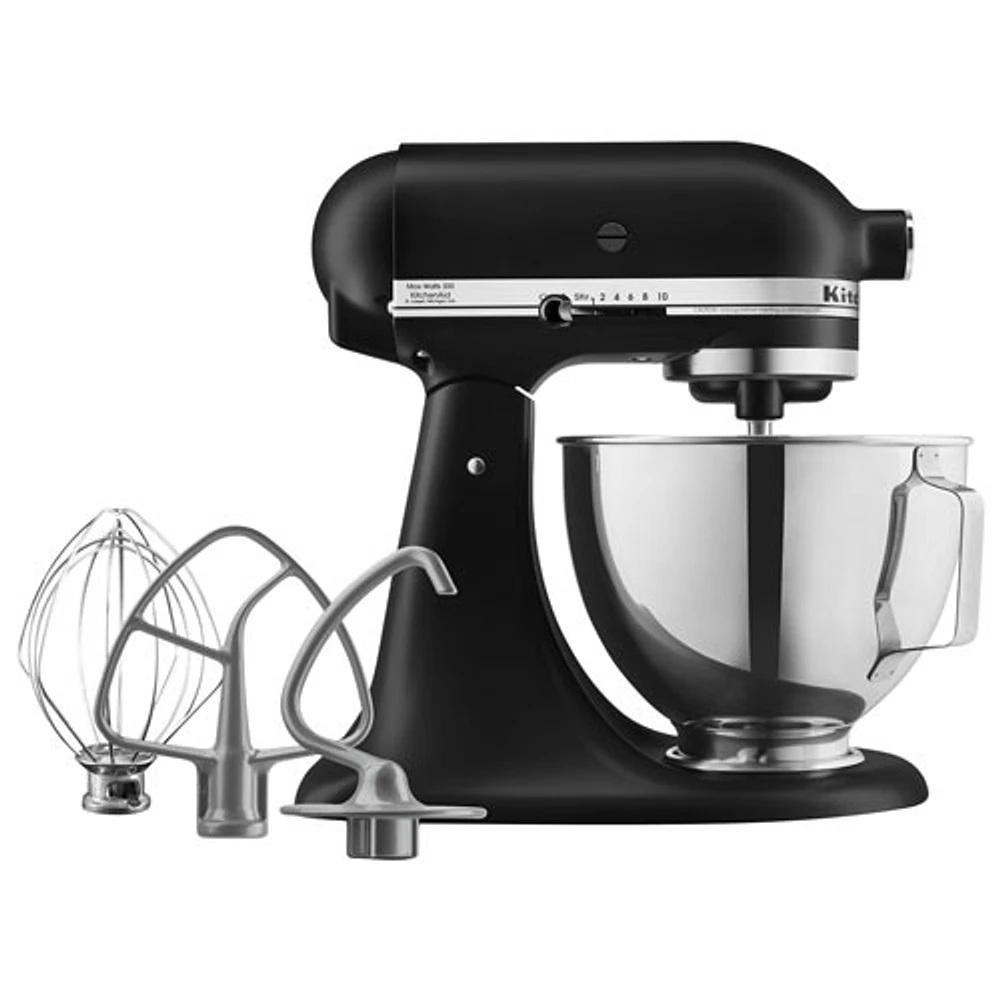 Batteur sur socle à tête inclinable de luxe de KitchenAid - 4,5 pte - 300 W - Noir mat - Exclusivité de Best Buy