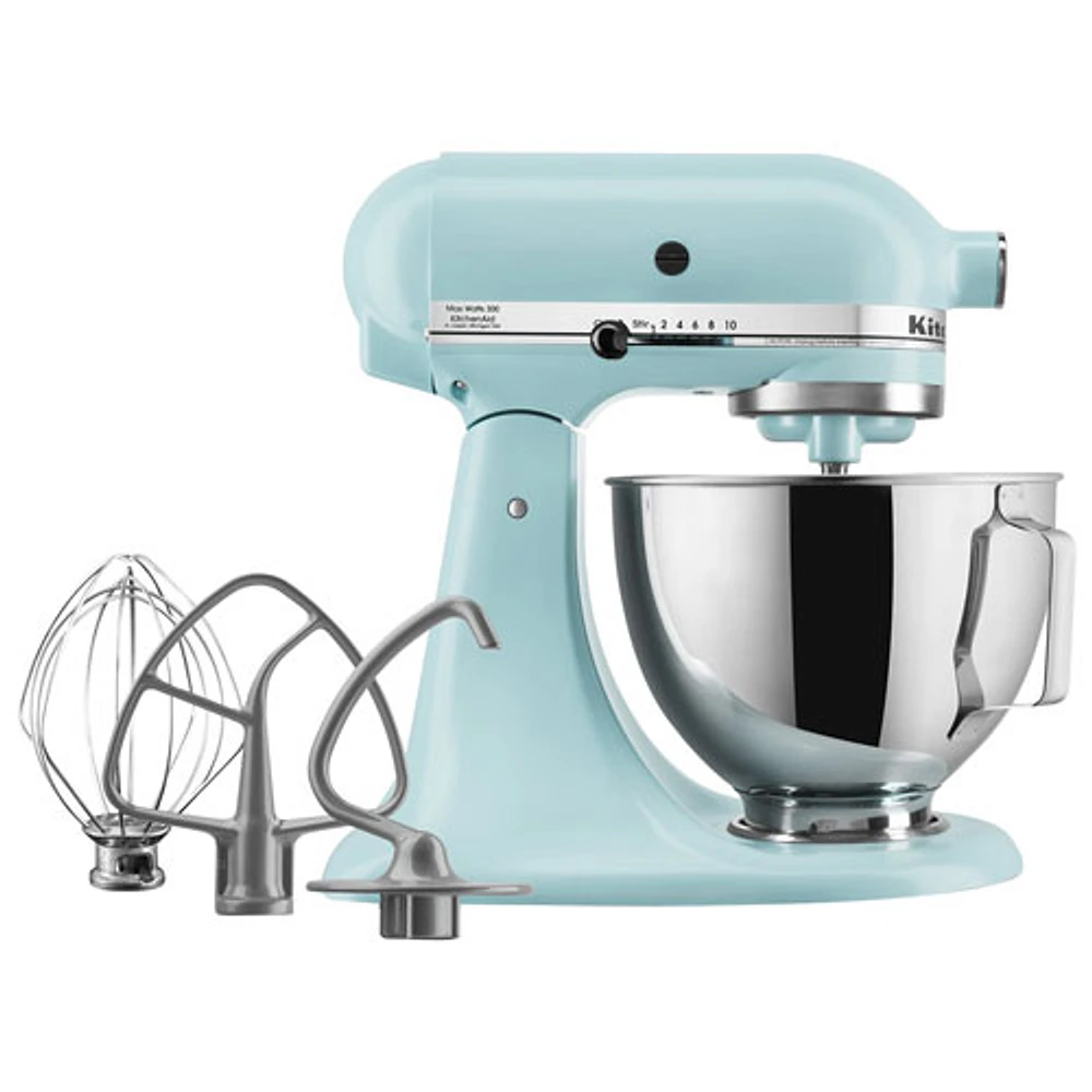 Batteur sur socle à tête inclinable de luxe de KitchenAid - 4,5 pte - 300 W - Bleu eau minérale - Exclusivité de Best Buy