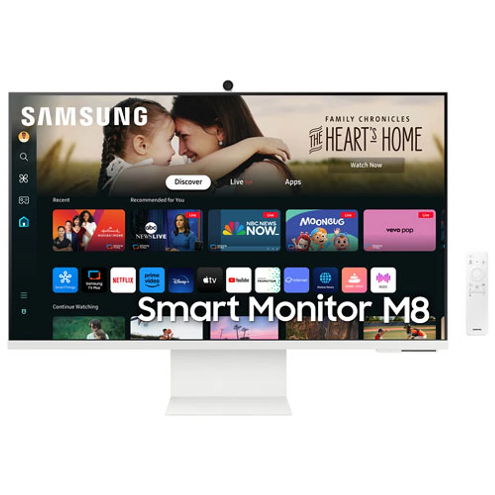 Moniteur USB-C ACL VA Ultra HD 4K 60 Hz de 32 po de Samsung avec temps de réponse de 4 ms gris à gris (LS32DM801UNXZA) - Blanc chaud