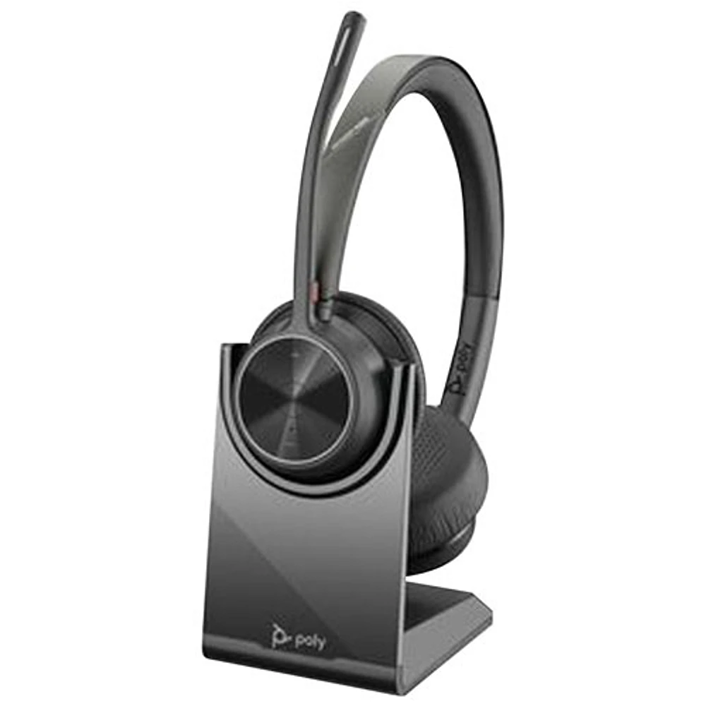 HP Poly Voyager 4320 On-Ear Noise Cancelling Bluetooth Headset - Black