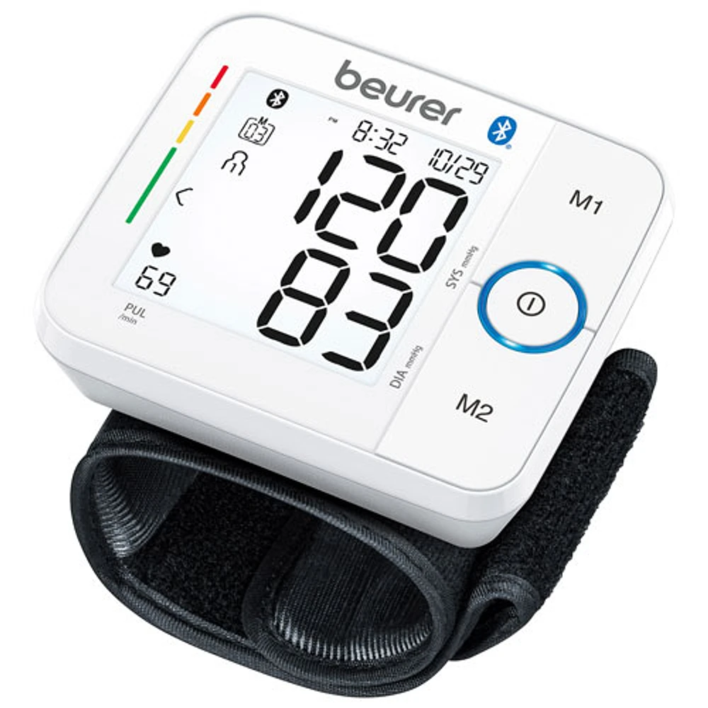 Beurer Premium Wrist Blood Pressure Monitor with Smartphone App (BC54W)