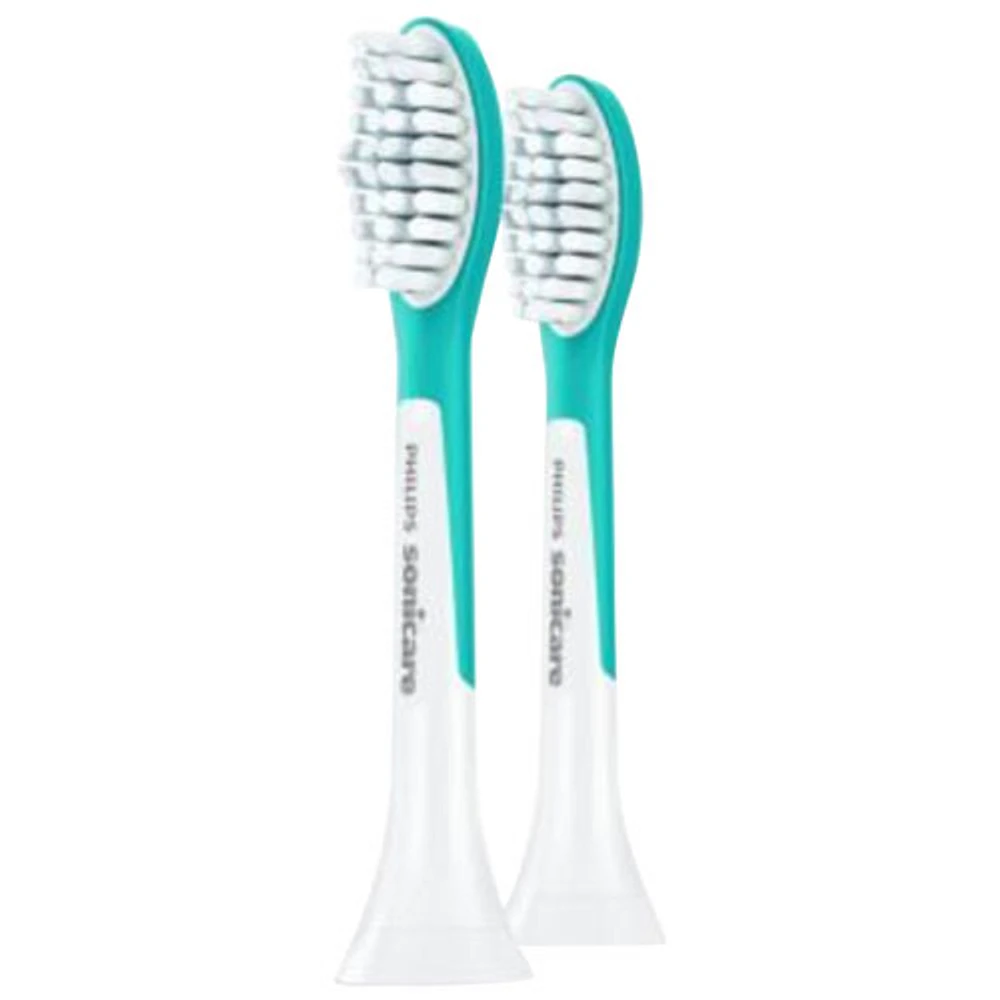 Têtes de remplacement pour brosse à dents Sonicare pour enfants de Philips - Paquet de 2 - Blanc