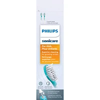 Têtes de remplacement pour brosse à dents Sonicare pour enfants de Philips - Paquet de 2 - Blanc