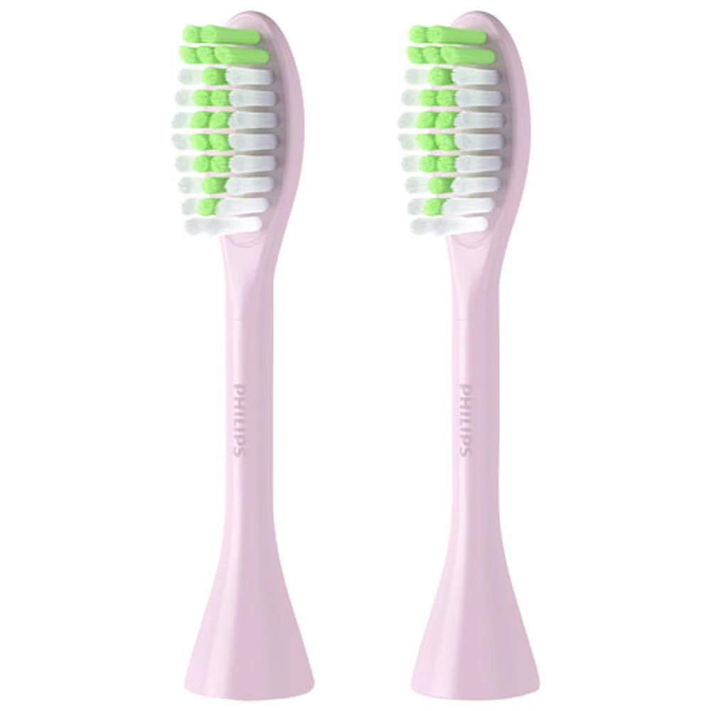 Philips One by Sonicare Replacement Toothbrush Heads - 2 Pack - Manhattan Pink