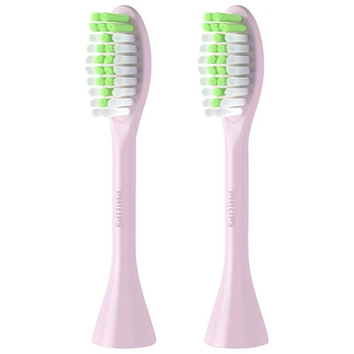 Philips One by Sonicare Replacement Toothbrush Heads - 2 Pack - Manhattan Pink