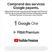 Pixel 8a de 128 Go de Google offert par Virgin - Noir volcanique - Financement mensuel