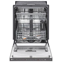 Lave-vaisselle encastrable 24 po 46 dB avec troisième panier de LG (LDPH5554D) - Inox noir