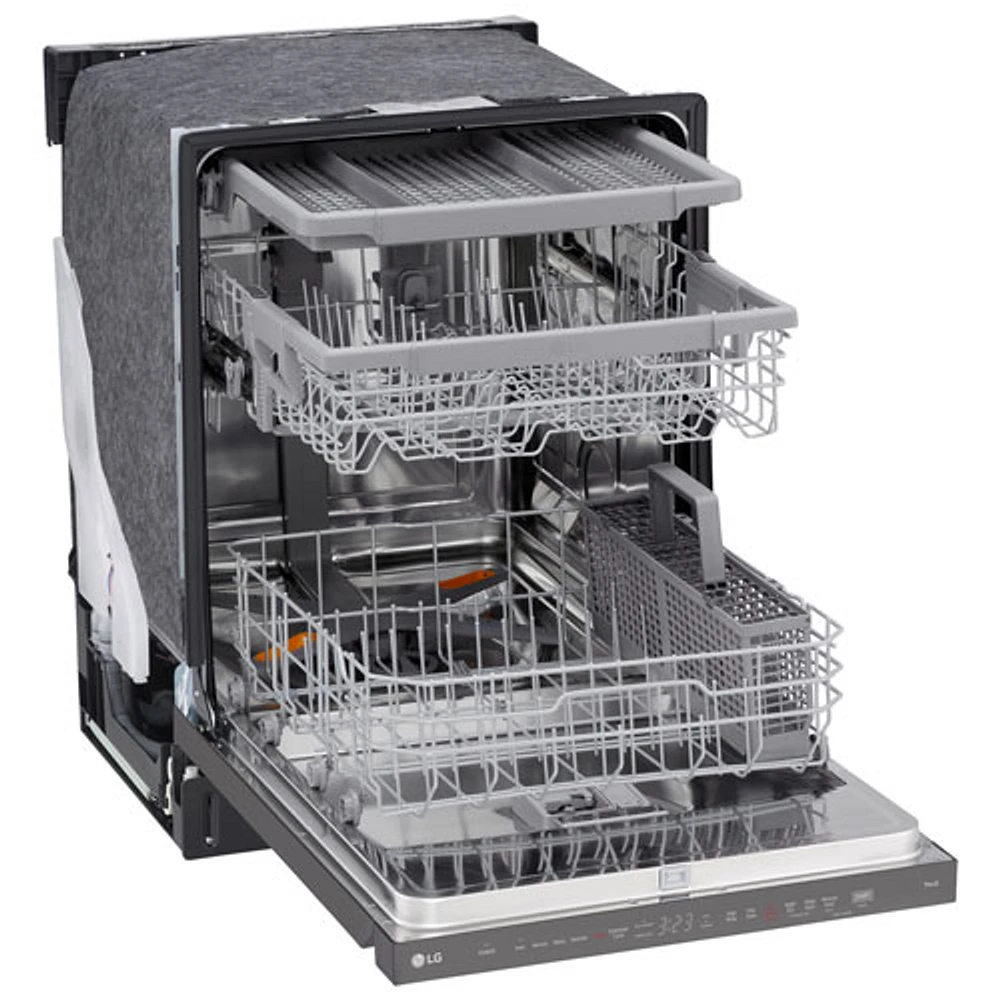 LG 24" 46dB Built-In Dishwasher with Third Rack (LDPH5554D) - Black Stainless Steel