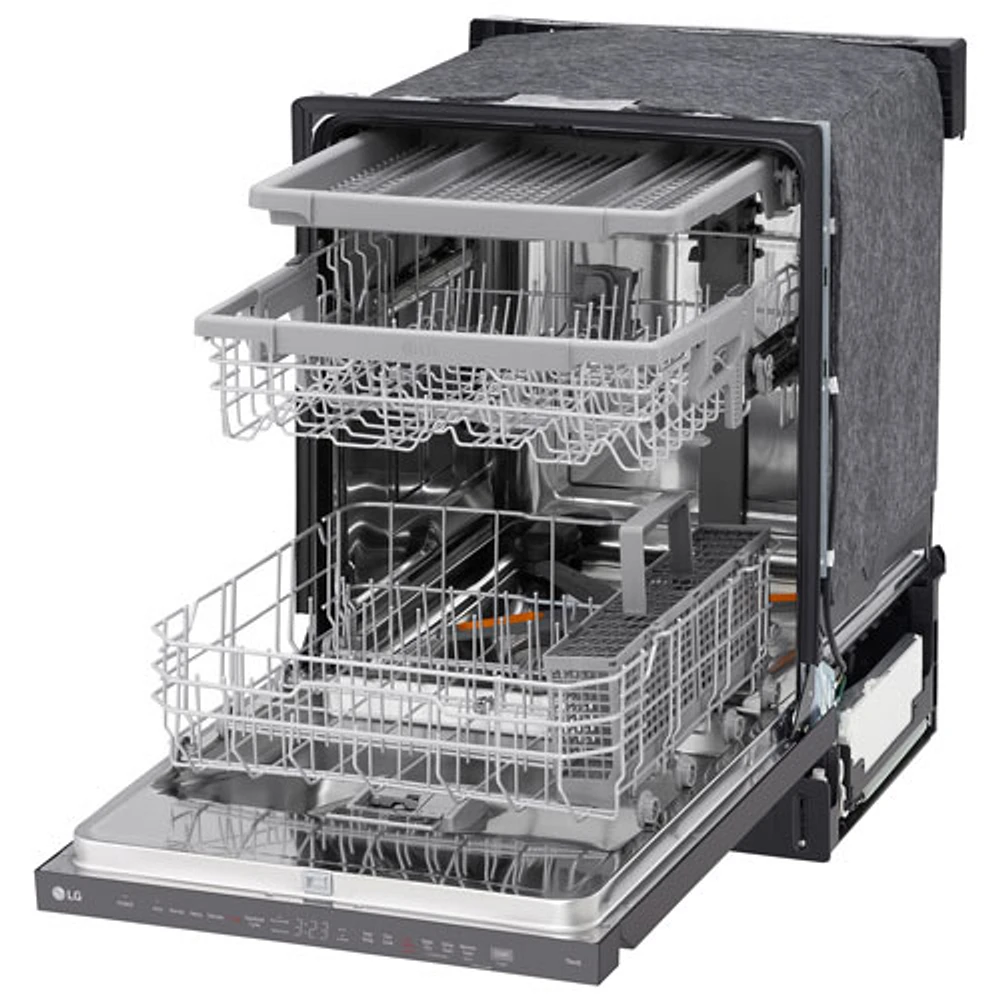 LG 24" 46dB Built-In Dishwasher with Third Rack (LDPH5554D) - Black Stainless Steel