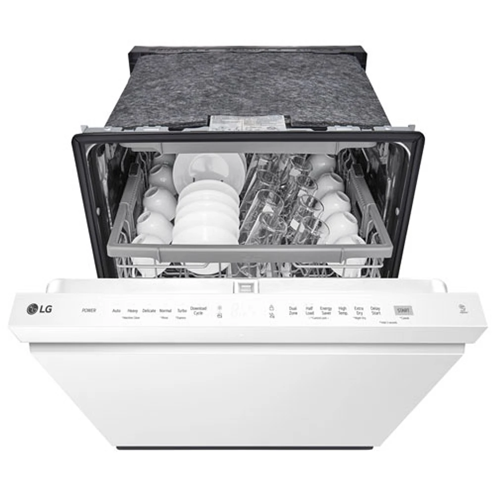 Lave-vaisselle encastrable 24 po 48 dB avec troisième panier de LG (LDPN4542W) - Blanc