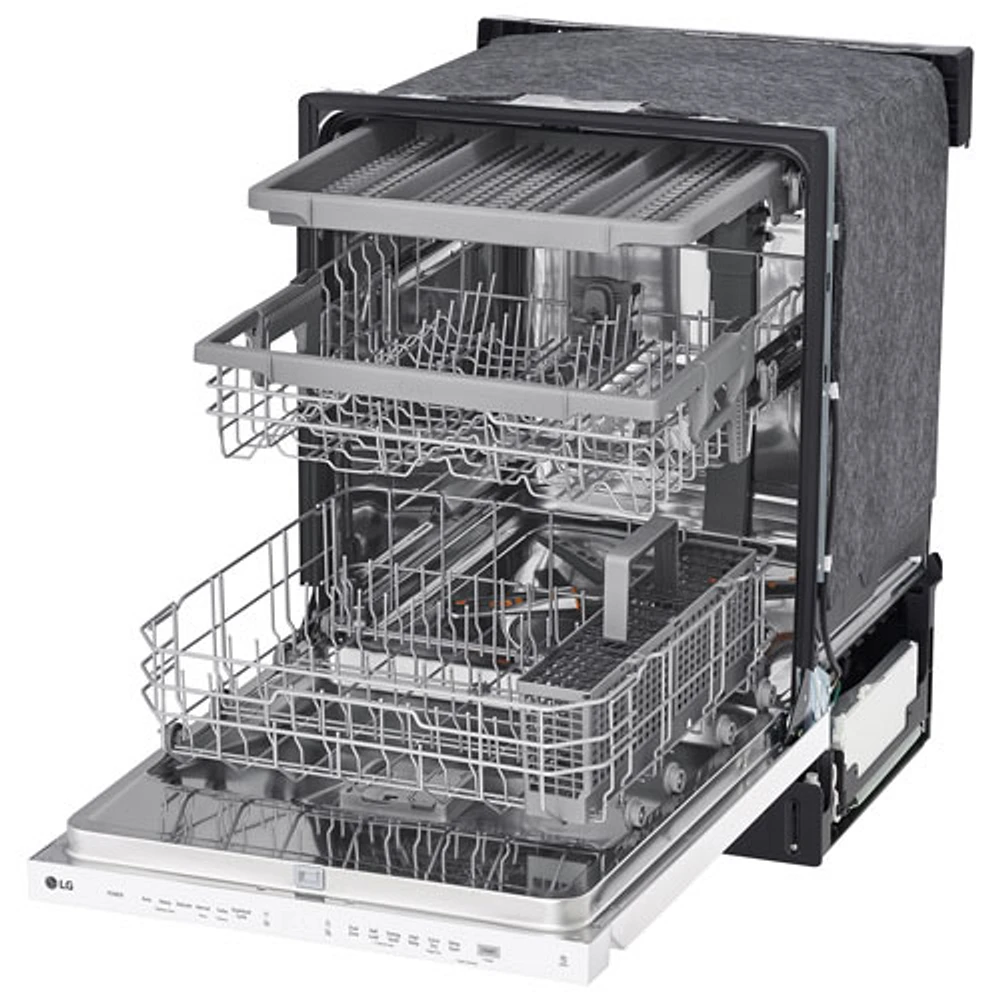 LG 24" 48dB Built-In Dishwasher with Third Rack (LDPN4542W) - White