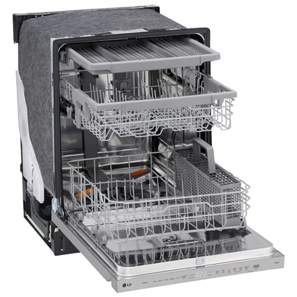 Lave-vaisselle encastrable 24 po 46 dB avec troisième panier de LG (LDPH5554S) - Acier inoxydable