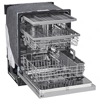 Lave-vaisselle encastrable 24 po 50 dB avec troisième panier de LG (LDFC3532S) - Acier inoxydable