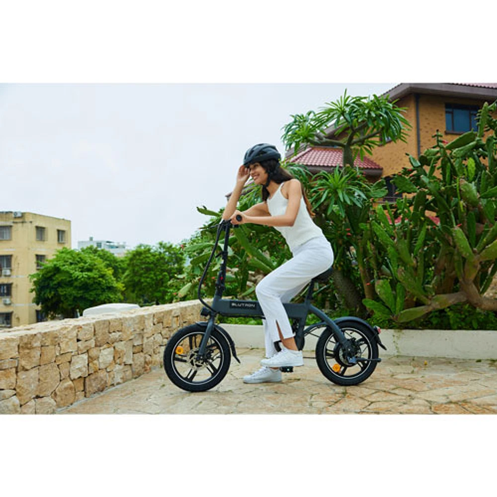 Blutron EB380F 350W Foldable Electric Bike (Up to 40km Battery Range / 32km/h Top Speed) - Grey - Exclusive Retail Partner