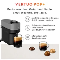 Nespresso Vertuo Pop+ Coffee & Espresso Machine by Breville - Dark Grey - Summer Value Pack