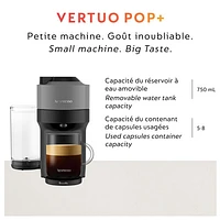 Nespresso Vertuo Pop+ Coffee & Espresso Machine by Breville - Dark Grey - Summer Value Pack