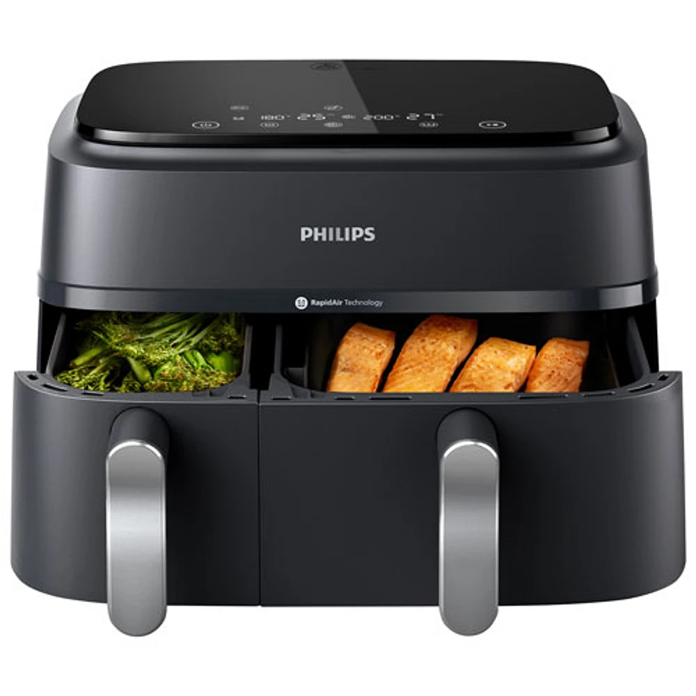 Philips 3000 Series Dual Basket Air Fryer - 9QT - Black