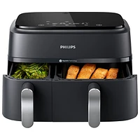 Philips 3000 Series Dual Basket Air Fryer - 9QT - Black