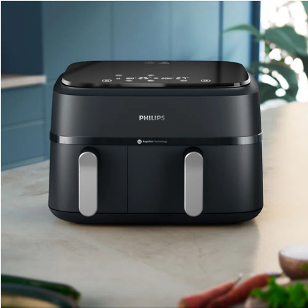 Philips 3000 Series Dual Basket Air Fryer - 9QT - Black