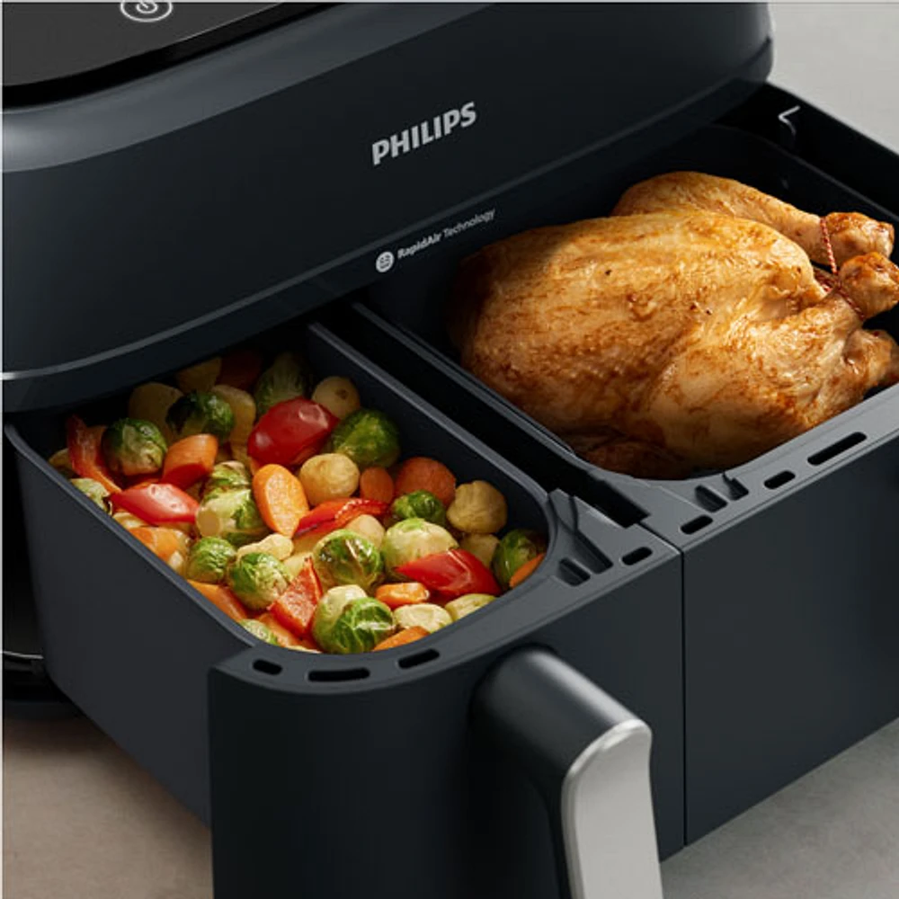 Philips 3000 Series Dual Basket Air Fryer - 9QT - Black